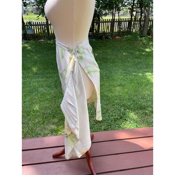 Tommy Bahama Womens Silk Floral Shirt Dress Suit S Wrap Around Skirt V-Neck - Picture 12 of 12